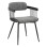 DINING CHAIR LANG FK9973.02 BLACK METAL FRAME-GREY FABRIC 52x52x76Hcm.