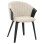 DINING CHAIR JESPER FK9977.02 PLYWOOD FRAME IN BLACK-ECRU FABRIC 61x54x74Hcm.
