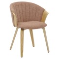DINING CHAIR JESPER FK9977.01 PLYWOOD FRAME IN OAK-REDWOOD FABRIC 61x54x74Hcm. DINING CHAIR JESPER FK9977.01 PLYWOOD FRAME IN OAK-REDWOOD FABRIC 61x54x74Hcm.