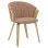 DINING CHAIR JESPER FK9977.01 PLYWOOD FRAME IN OAK-REDWOOD FABRIC 61x54x74Hcm.