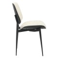 DINING CHAIR CONTI FK9983.02 BLACK METAL & PLYWOOD-ECRU FABRIC 48,5x56x82,5Hcm. DINING CHAIR CONTI FK9983.02 BLACK METAL & PLYWOOD-ECRU FABRIC 48,5x56x82,5Hcm.