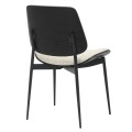 DINING CHAIR CONTI FK9983.02 BLACK METAL & PLYWOOD-ECRU FABRIC 48,5x56x82,5Hcm. DINING CHAIR CONTI FK9983.02 BLACK METAL & PLYWOOD-ECRU FABRIC 48,5x56x82,5Hcm.
