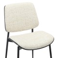 DINING CHAIR CONTI FK9983.02 BLACK METAL & PLYWOOD-ECRU FABRIC 48,5x56x82,5Hcm. DINING CHAIR CONTI FK9983.02 BLACK METAL & PLYWOOD-ECRU FABRIC 48,5x56x82,5Hcm.