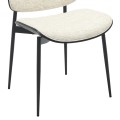 DINING CHAIR CONTI FK9983.02 BLACK METAL & PLYWOOD-ECRU FABRIC 48,5x56x82,5Hcm. DINING CHAIR CONTI FK9983.02 BLACK METAL & PLYWOOD-ECRU FABRIC 48,5x56x82,5Hcm.