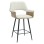 BAR STOOL MED.HEIGHT CLIPP FK9987.02 BLACK METAL LEGS-ECRU FABRIC 57,5x53x98Hcm.