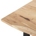 DINING TABLE SOFIA SLIM FK8500.21 SOLID ACACIA WITH BLACK METAL LEGS 160X92X78Hcm