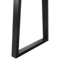 DINING TABLE SOFIA SLIM FK8500.21 SOLID ACACIA WITH BLACK METAL LEGS 160X92X78Hcm