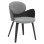 DINING ARMCHAIR DARNELL FK9974.02 PLYWOOD IN BLACK COLOR-GREY FABRIC 56x56x83Hcm.