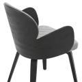 DINING ARMCHAIR DARNELL FK9974.02 PLYWOOD IN BLACK COLOR-GREY FABRIC 56x56x83Hcm. DINING ARMCHAIR DARNELL FK9974.02 PLYWOOD IN BLACK COLOR-GREY FABRIC 56x56x83Hcm.