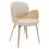 DINING ARMCHAIR DARNELL FK9974.01 PLYWOOD IN OAK COLOR-ECRU FABRIC 56x56x83Hcm.