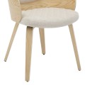 DINING ARMCHAIR DARNELL FK9974.01 PLYWOOD IN OAK COLOR-ECRU FABRIC 56x56x83Hcm. DINING ARMCHAIR DARNELL FK9974.01 PLYWOOD IN OAK COLOR-ECRU FABRIC 56x56x83Hcm.