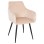 DINING ARMCHAIR LATRELL FK8582.05 ECRU VELVET & BLACK METAL LEGS 54x57x84Hcm.