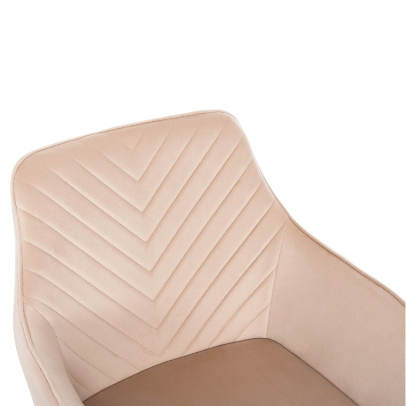 DINING ARMCHAIR LATRELL FK8582.05 ECRU VELVET & BLACK METAL LEGS 54x57x84Hcm. DINING ARMCHAIR LATRELL FK8582.05 ECRU VELVET & BLACK METAL LEGS 54x57x84Hcm.