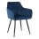DINING ARMCHAIR LATRELL FK8582.08 BLUE VELVET & BLACK METAL LEGS 57x56x84Hcm.