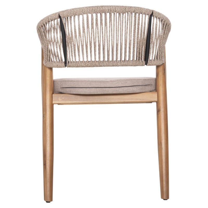 OUTDOOR DINING CHAIR NAVAN FK6135.02 ACACIA WOOD IN NATURAL-NYLON ROPE IN BEIGE 59x58x76Hcm. OUTDOOR DINING CHAIR NAVAN FK6135.02 ACACIA WOOD IN NATURAL-NYLON ROPE IN BEIGE 59x58x76Hcm.