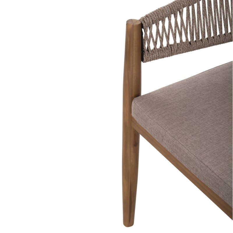 OUTDOOR DINING CHAIR NAVAN FK6135.02 ACACIA WOOD IN NATURAL-NYLON ROPE IN BEIGE 59x58x76Hcm. OUTDOOR DINING CHAIR NAVAN FK6135.02 ACACIA WOOD IN NATURAL-NYLON ROPE IN BEIGE 59x58x76Hcm.