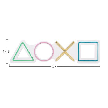 WALL DECORATION ILLUMINATED (LED) FK4652 GAME CONTROLS 57x2x14,5Hcm. WALL DECORATION ILLUMINATED (LED) FK4652 GAME CONTROLS 57x2x14,5Hcm.