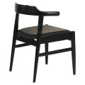 DINING CHAIR CERSEI FK9946.02 RUBBERWOOD & PU IN BLACK 57x54x74Hcm.