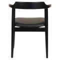 DINING CHAIR CERSEI FK9946.02 RUBBERWOOD & PU IN BLACK 57x54x74Hcm.