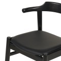 DINING CHAIR CERSEI FK9946.02 RUBBERWOOD & PU IN BLACK 57x54x74Hcm.