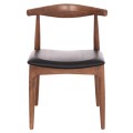 DINING CHAIR ALOR FK9947.03 RUBBERWOOD IN WALNUT COLOR-BLACK PU 55x51x75Hcm. DINING CHAIR ALOR FK9947.03 RUBBERWOOD IN WALNUT COLOR-BLACK PU 55x51x75Hcm.