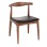 DINING CHAIR ALOR FK9947.03 RUBBERWOOD IN WALNUT COLOR-BLACK PU 55x51x75Hcm.