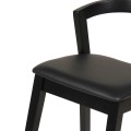 BAR STOOL NAMI FK9952.02 RUBBERWOOD & PU-BLACK 47,5x59x102,5Hcm. BAR STOOL NAMI FK9952.02 RUBBERWOOD & PU-BLACK 47,5x59x102,5Hcm.