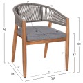 OUTDOOR DINING SET 9PCS NAVANT FK21066.01 TABLE WITH 8 DINING CHAIRS-ACACIA WOOD-ROPE IN GREY OUTDOOR DINING SET 9PCS NAVANT FK21066.01 TABLE WITH 8 DINING CHAIRS-ACACIA WOOD-ROPE IN GREY