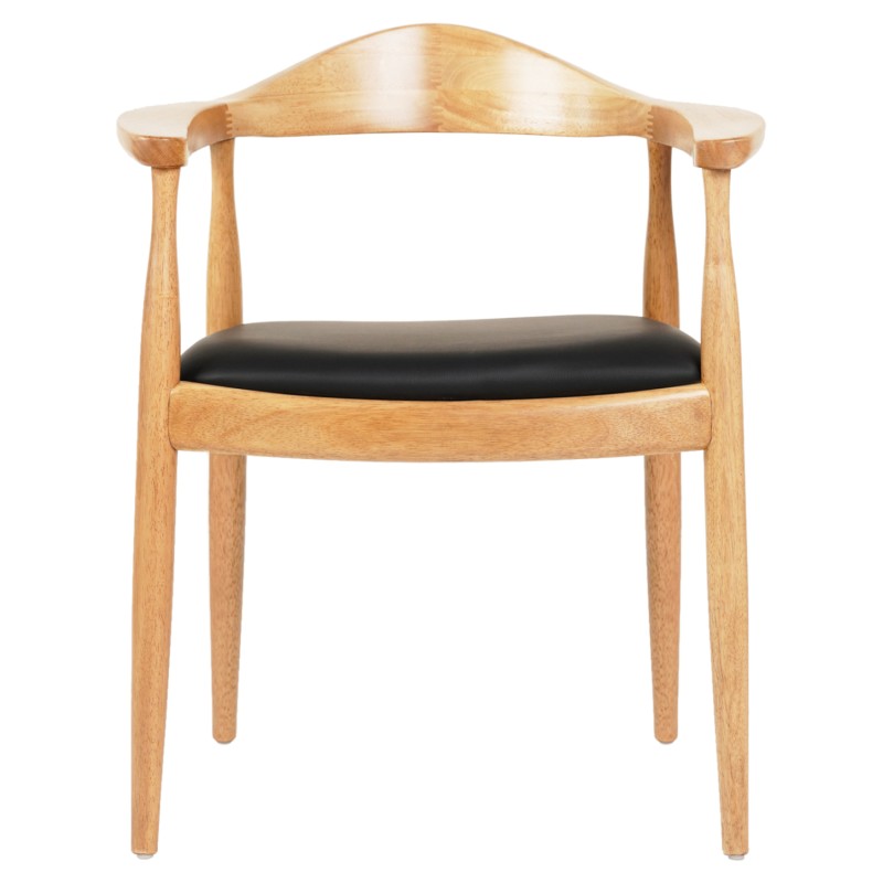 DINING CHAIR ADOR FK9948.01 RUBBERWOOD IN OAK COLOR & BLACK PU 62x54x76,5Hcm. DINING CHAIR ADOR FK9948.01 RUBBERWOOD IN OAK COLOR & BLACK PU 62x54x76,5Hcm.