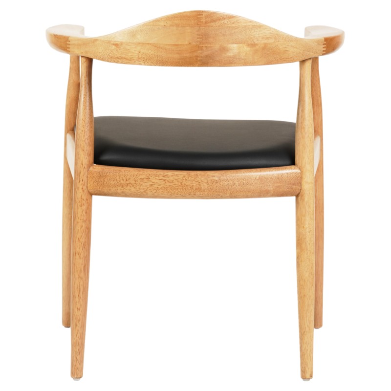 DINING CHAIR ADOR FK9948.01 RUBBERWOOD IN OAK COLOR & BLACK PU 62x54x76,5Hcm. DINING CHAIR ADOR FK9948.01 RUBBERWOOD IN OAK COLOR & BLACK PU 62x54x76,5Hcm.