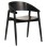 DINING CHAIR CANOP FK9950.02 ASHWOOD IN BLACK COLOR 56,5x61x74Hcm.