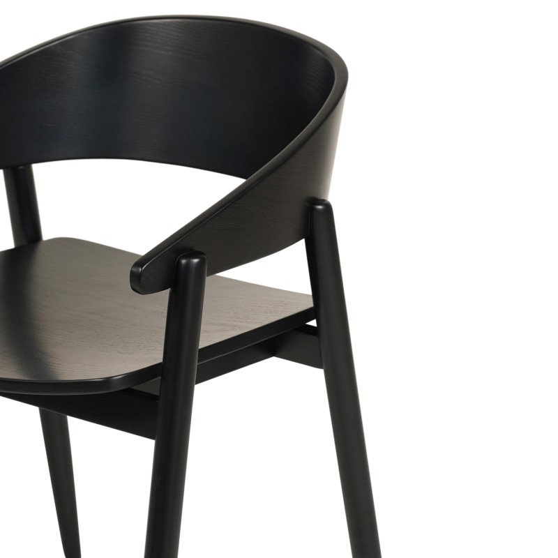 DINING CHAIR CANOP FK9950.02 ASHWOOD IN BLACK COLOR 56,5x61x74Hcm. DINING CHAIR CANOP FK9950.02 ASHWOOD IN BLACK COLOR 56,5x61x74Hcm.