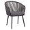 DINING CHAIR HARRIET FK5548.13 ALUMINUM BLACK FRAME-ANTHRACITE P.E.ROPE & CUSHION 60x62x80,5Hcm.