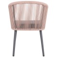 DINING CHAIR HARRIET FK5548.12 ALUMINUM ANTHRACITE FRAME-BEIGE P.E.ROPE 60x62x80,5Hcm. DINING CHAIR HARRIET FK5548.12 ALUMINUM ANTHRACITE FRAME-BEIGE P.E.ROPE 60x62x80,5Hcm.