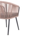 DINING CHAIR HARRIET FK5548.12 ALUMINUM ANTHRACITE FRAME-BEIGE P.E.ROPE 60x62x80,5Hcm. DINING CHAIR HARRIET FK5548.12 ALUMINUM ANTHRACITE FRAME-BEIGE P.E.ROPE 60x62x80,5Hcm.