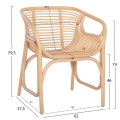 ARMCHAIR MEL FK9954.01 NATURAL RATTAN 62x57,5x79,5Hcm. ARMCHAIR MEL FK9954.01 NATURAL RATTAN 62x57,5x79,5Hcm.