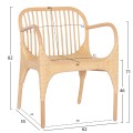 DINING CHAIR GIBBON FK9957.01 NATURAL RATTAN 62x55x82Hcm.