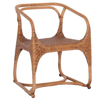ARMCHAIR RELIK FK9955.02 NATURAL RATTAN-WALNUT COLOR 60x57x79Hcm.
