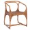 ARMCHAIR RELIK FK9955.02 NATURAL RATTAN-WALNUT COLOR 60x57x79Hcm.