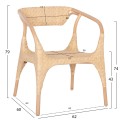 ARMCHAIR GABE FK9956.01 NATURAL RATTAN 62x60x79Hcm. ARMCHAIR GABE FK9956.01 NATURAL RATTAN 62x60x79Hcm.