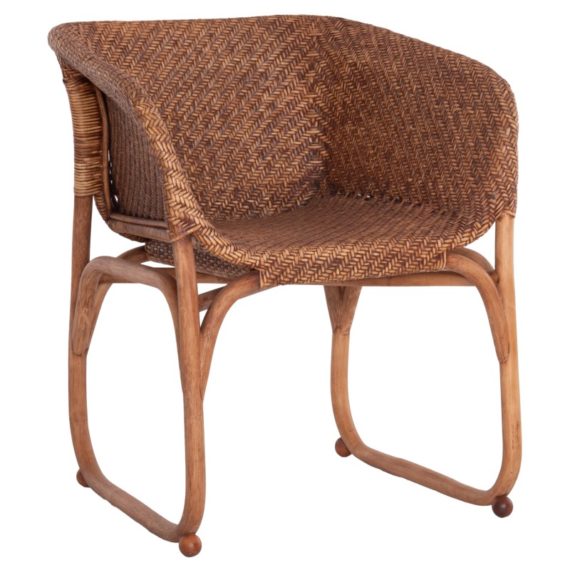 ARMCHAIR TUCKET FK9958.02 NATURAL RATTAN IN WALNUT COLOR 63x60x77Hcm. ARMCHAIR TUCKET FK9958.02 NATURAL RATTAN IN WALNUT COLOR 63x60x77Hcm.