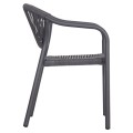 DINING ARMCHAIR ALUMINUM LUCCI FK6266.01 DARK GREY FRAME & P.E. RATTAN 58x56x79Hcm. DINING ARMCHAIR ALUMINUM LUCCI FK6266.01 DARK GREY FRAME & P.E. RATTAN 58x56x79Hcm.