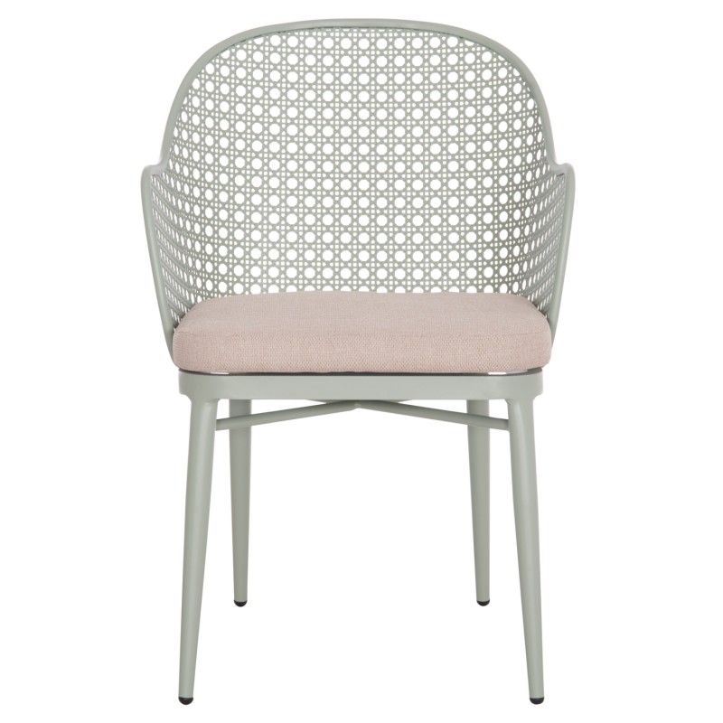 ALUMINUM ARMCHAIR OREGO FK6268.06 PISTACHIO GREEN-CUSHION BEIGE 56x59x81Hcm. ALUMINUM ARMCHAIR OREGO FK6268.06 PISTACHIO GREEN-CUSHION BEIGE 56x59x81Hcm.