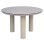 ALUMINUM ROUND TABLE DOSUN FK6201.02 CREAM WHITE FRAME-3D PRINTED GLASS TOP WITH CERAMIC LOOK Φ120cm.