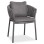 DINING CHAIR SHANKS FK6207.01 DARK GREY ALUMINUM & OLEFIN FABRIC 62x60x75-80Hcm.