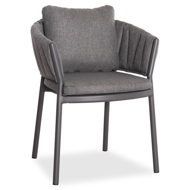 DINING CHAIR SHANKS FK6207.01 DARK GREY ALUMINUM & OLEFIN FABRIC 62x60x75-80Hcm. DINING CHAIR SHANKS FK6207.01 DARK GREY ALUMINUM & OLEFIN FABRIC 62x60x75-80Hcm.