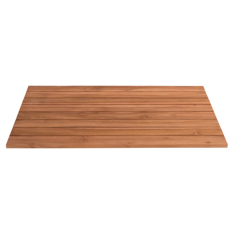 TABLETOP RECTANGULAR FK6138 SOLID TEAK WOOD IN NATURAL COLOR 130x80.5x2.5(thickness)cm.