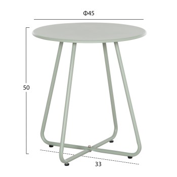 SIDE TABLE ROUND SAMMON FK6271.06 METAL IN PISTACHIO GREEN COLOR Φ45x50Hcm. SIDE TABLE ROUND SAMMON FK6271.06 METAL IN PISTACHIO GREEN COLOR Φ45x50Hcm.