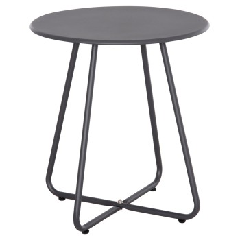 SIDE TABLE ROUND SAMMON FK6271.01 METAL IN GREY COLOR Φ45x50Hcm.
