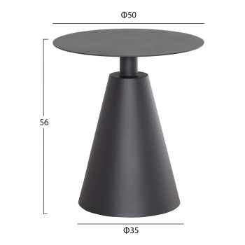 OUTDOOR ROUND SIDE TABLE SERA FK6270.01 ALUMINUM IN GREY Φ50x56Hcm. OUTDOOR ROUND SIDE TABLE SERA FK6270.01 ALUMINUM IN GREY Φ50x56Hcm.